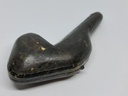 19th C. Large Meerschaum & Amber Cigarette Holder "Nude Holding Stack Of Straw"