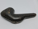 19th C. Large Meerschaum & Amber Cigarette Holder "Nude Holding Stack Of Straw"