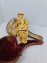 Vintage 19th.C. Meerschaum & Amber Tobacco Pipe/Cigarette Holder "The King & Queen & a Conspiracy"