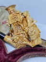 Vintage 19th.C. Meerschaum & Amber Tobacco Pipe/Cigarette Holder "The King & Queen & a Conspiracy"