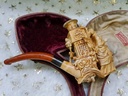 Vintage 19th.C. Meerschaum & Amber Tobacco Pipe/Cigarette Holder "The King & Queen & a Conspiracy"