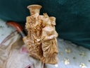 Vintage 19th.C. Meerschaum & Amber Tobacco Pipe/Cigarette Holder "The King & Queen & a Conspiracy"