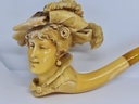 Huge 19th.C. Meerschaum & Amber Tobacco Pipe "Lady Victoria"
