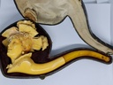 Huge 19th.C. Meerschaum & Amber Tobacco Pipe "Lady Victoria"