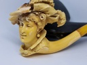 Huge 19th.C. Meerschaum & Amber Tobacco Pipe "Lady Victoria"