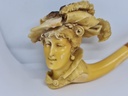 Huge 19th.C. Meerschaum & Amber Tobacco Pipe "Lady Victoria"