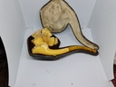 Huge 19th.C. Meerschaum & Amber Tobacco Pipe "Lady Victoria"