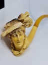 Huge 19th.C. Meerschaum & Amber Tobacco Pipe "Lady Victoria"