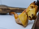 Vintage 19th.C. Large Meerschaum & Amber Tobacco Pipe/Cigarette Holder "Horse"