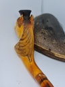 Vintage 19th.C. Large Meerschaum & Amber Tobacco Pipe/Cigarette Holder "Horse"