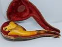 Vintage 19th.C. Large Meerschaum & Amber Tobacco Pipe/Cigarette Holder "Horse"