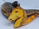 Vintage 19th.C. Large Meerschaum & Amber Tobacco Pipe/Cigarette Holder "Horse"