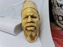 Large Antique 19thC Meerschaum Butterscotch Amber Pipe Cigarette Holder "Africian"