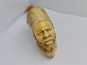 Large Antique 19thC Meerschaum Butterscotch Amber Pipe Cigarette Holder "Africian"
