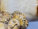 Antique Huge Ottoman Meerschaum & Cherry Amber Faturan & Baltic Amber Pipe "Woman With Hookah" with Diamond Stone