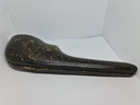 Antique Huge Ottoman Meerschaum & Cherry Amber Faturan & Baltic Amber Pipe "Woman With Hookah" with Diamond Stone