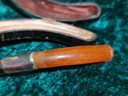 19th C. Meerschaum & Amber Tobacco Pipe/Cigarette Holder "Seminole Man"