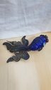 XLarge VINTAGE CHINESE ASIAN ARTICULATED SILVER BLUE CLOISONNE ENAMEL KOI FISH
