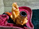 Antique Meerschaum & Baltic Amber Tobacco Pipe/Cigarette Holder "King Gambrinus"