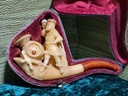 Antique Meerschaum & Baltic Amber Tobacco Pipe/Cigarette Holder "King Gambrinus"
