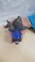 XLarge VINTAGE CHINESE ASIAN ARTICULATED SILVER BLUE CLOISONNE ENAMEL KOI FISH