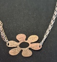 Silver Necklace 925 Flower 