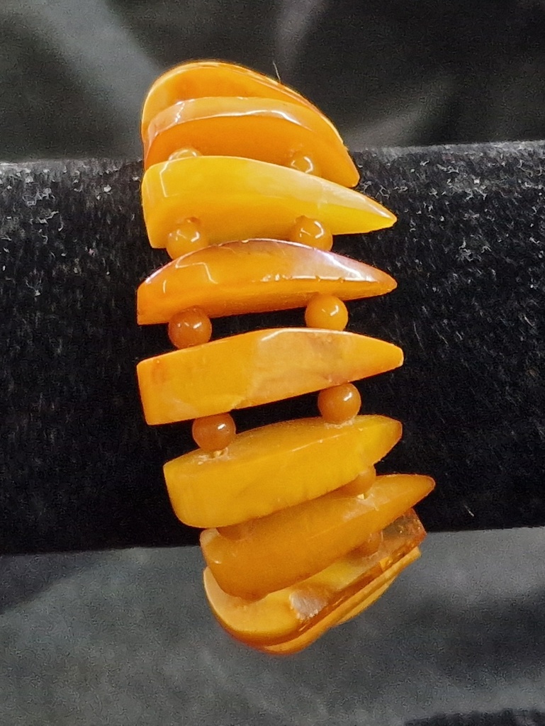Vintage baltic amber bracelet Amber Bracelet butterscotch 23.4g