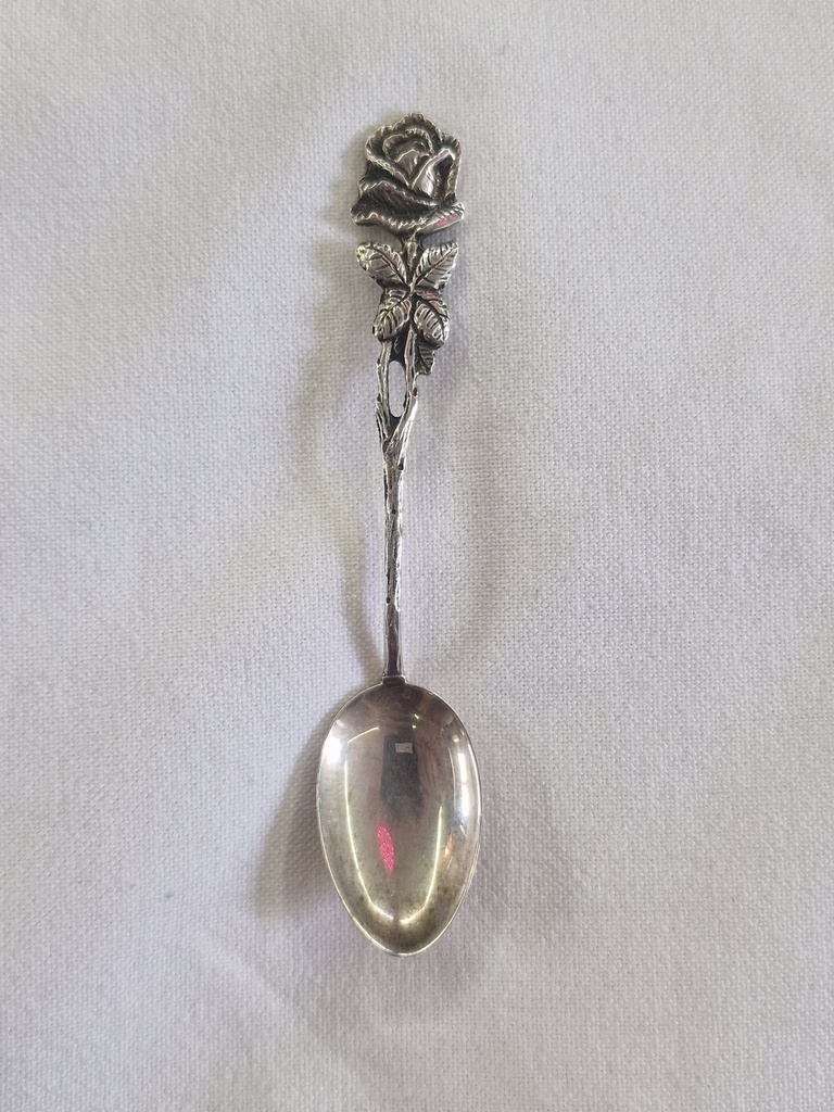 Silver tea spoon 1950s Alloy antiques , 6 pcs