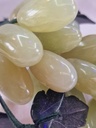 Vintage jade  Grape nephrit leaves Cluster Green Carved  gemstone