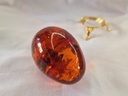 russian pressed amber egg on stand 102.9 g