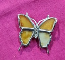 Genuine Baltic Amber butterfly pendant 925 sterling silver 