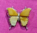 Genuine Baltic Amber butterfly pendant 925 sterling silver 
