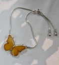 Genuine Baltic Amber butterfly bracelet 925 sterling silver special design