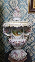 XLarge Herend Hungary Porcelain Lidded Vase With Elegance Swan Handles "Fleurs des Indes"