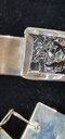 Traditionally handmade and beautifully hammered silver 925 clamp set bracelet with earrings and pendant 