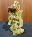 Antique Green Jade Urn/Vase Flower Carved