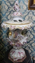XLarge Herend Hungary Porcelain Lidded Vase With Elegance Swan Handles "Fleurs des Indes"