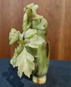 Antique Green Jade Urn/Vase Flower Carved