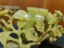 Antique Green Jade Urn/Vase Flower Carved
