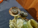 Antique Green Jade Urn/Vase Flower Carved