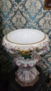 XLarge Herend Hungary Porcelain Lidded Vase With Elegance Swan Handles "Fleurs des Indes"