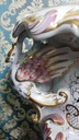 XLarge Herend Hungary Porcelain Lidded Vase With Elegance Swan Handles "Fleurs des Indes"