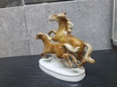 Vintage German Carl Scheidig Grafenthal Running Horses Figural Group