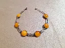 Vintage baltic amber with sterling silver bracelet