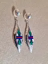 Sterling Silver earrings with teardrop shape special designed
