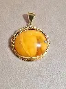 Antique Baltic amber pendent 
925 sterling silver with gold plating