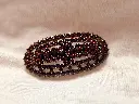 antique sterling silver 900 Bohemian garnet brooch