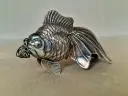A rare Japanese sterling silver fish pendant 1920's