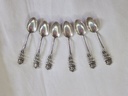 Silver tea spoon 1950s Alloy antiques , 6 pcs