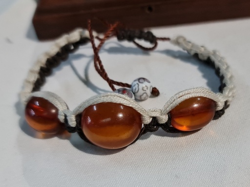 Hand made Natural Baltic amber and pressed amber bead with cloisonne beads Shamballa Bracelet .